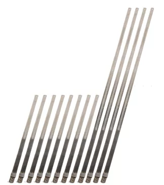 Stainless-Steel Positive Locking Ties - 8mm x 9" (8-Pack) & 8mm x 20" (4-Pack)