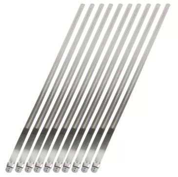 Stainless-Steel Positive Locking Ties - 12mm x 20" (10-Pack)