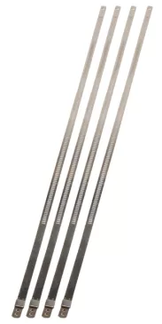 Stainless-Steel Positive Locking Ties - 7mm x 14" (4-Pack)