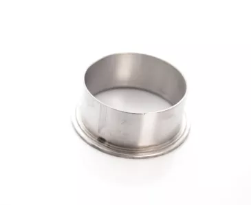 Precision T4 T/HSG. 3-5/8" V-BAND OUTLET FLANGE TO 3" TUBE MILD STEEL (STAMPING)