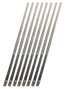 Stainless-Steel Positive Locking Ties - 7mm x 9" (8-Pack)