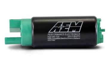 AEM 340LPH E85-Compatible High Flow In-Tank Fuel Pumps (Offset Inlet) 50-1200