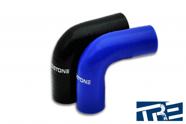 90 Degree Silicone Hose Coupler Black/Blue