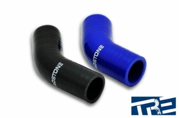 45 Degree Silicone Coupler Black/Blue
